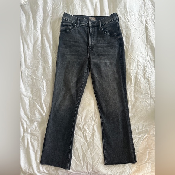 MOTHER Denim - MOTHER The Insider Crop Fray, High-Rise, Smoke (25.5 inch inseam)